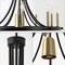 Jonathan Y Dante 30" 11-Light Transitional Modern Iron Adjustable Wagon Wheel LED Chandelier w/Downlight, Black/ JYL2506A - alternate 5