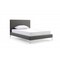 Homeroots Dark Gray Faux Leather Full Bed Frame 486087 - alternate 2