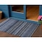 Homeroots 3' X 5' Denim Blue And Gray Striped Washable Indoor Outdoor Area Rug 577763 - alternate 1