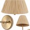Jonathan Y Malaya 8" 1-Light Bohemian Coastal Metal Pleated Paper Shade LED Vanity Light, Beige/Brass Gold JYL1614A - alternate 9