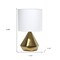 Homeroots 20" Gold Ceramic Novelty Table Lamp With White Drum Shade 643446 - alternate 1