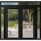 Vdomdoors Front Exterior Prehung Metal-Plastic Double Doors Clear Glass / MANUX 8666 Matte Black / Office Com MANUX8666DEXD-BLK-W14+72+14xH80+16-RH-I - alternate 1