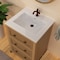 Whitehaus Collection 25 in Countertop Vanity Sink with Integrated Rectangular Bowl, Single Faucet Drilling and Overflow WHCS2522-1H - alternate 5