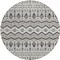Homeroots 8' Gray Brown And Ivory Round Moroccan Washable Indoor Outdoor Area Rug 594330 - alternate 6
