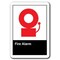 Signmission Fire Alarm 7inx10in Plastic Safety Sign ansi osha, 7" L, 10" H, ANSI-710 Fire Alarm ANSI-710 Fire Alarm - alternate 1