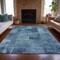 Homeroots 3' X 5' Blue And Ivory Abstract Washable Indoor Outdoor Area Rug 630765 - alternate 4