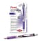 Pentel EnerGel RTX Deluxe Gel Pen, Retractable, Medium 0.7 mm, Violet Ink, Silver/Violet Barrel, 12PK PENBL77V - alternate 1