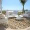 Homeroots 8' Gold Brown And Beige Round Moroccan Washable Indoor Outdoor Area Rug 594324 - alternate 4