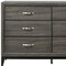 Homeroots 58" Gray Six Drawer Double Dresser 318746 - alternate 3