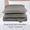 Lavish Home 3-Piece King Quilt Bedding Set Bedspread and 2 King Pillow Shams with Embossed Diamond Pattern, Gray 66-001-KGY - alternate 5