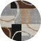 Homeroots 8' Pewter Gray And Black Round Geometric Washable Indoor Outdoor Area Rug 612589 - alternate 3
