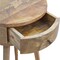 Homeroots 22" Beige Solid Wood Round One Drawer Nightstand 651492 - alternate 5