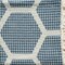 Homeroots 60" X 50" Blue and Off White Woven Cotton Geometric Throw Blanket with Fringe 516496 - alternate 5