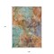 Homeroots 9' X 12' Copper Orange And Teal Blue Abstract Washable Indoor Outdoor Area Rug 581765 - alternate 3
