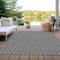 Homeroots 5' X 8' Black And Gray Floral Washable Indoor Outdoor Area Rug 610637 - alternate 7