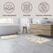 Lavish Home 2PC Bathroom Rug Set 100% Cotton Bath Mats w/ Textured Botanical Leaf Print for Boho Bathroom Decor ST-BATH5-BN - alternate 5
