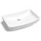 Anzzi 23 in Rectangular Ceramic Vessel Sink Basin, Glossy White, Curved Edge, Countertop Bathroom Vanity LS-AZ928 - alternate 1