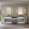 James Martin Vanities Bellshire 96" Dual Vanity Set with 24" Make-Up Counter, Bright White w/3 cm Phantome Eclos Top 660-VMC96-BW-3PHT - alternate 4