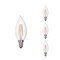 Bulbrite 60w CA10 Clear Dimmable Edison Style Filament LED Light Bulb (E12) Candelabra Screw Base, 2700K, 4PK 861586 - alternate 1
