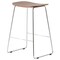 Leisuremod Melrose Modern Wood Counter Stool With Chrome Frame, Walnut MS26WN - alternate 1