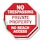 Signmission No Trespassing Private Property No, 6 inch X 6 inch, Vinyl Decal, 2PK OC-D-2PACK-6-91 - alternate 1
