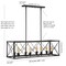 Jonathan Y Ferme 39" 8-Light Adjustable Iron Farmhouse Industrial LED Dimmable Pendant, Oil Rubbed Bronze JYL7504A - alternate 9