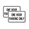 Signmission One Hour Parking Only, 12'' X 18'' 2 Signs, Heavy Gauge Aluminum, 2PK A-1218-2PACK-24611 - alternate 1