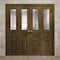 Sartodoors Sliding Closet Double Bi-fold Doors 96 x 96 inches, Ego 5011 Marble Oak, Sturdy Tracks Moldings Tr EGO5011DBF-DMR-96x96 (4* 24x96) - alternate 3