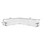 Homeroots White Italian Leather Modular L Shaped Eight Piece Corner Sectional With Console 534881 - alternate 9