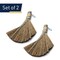 Kings County Set of 2 Natural Straw Whisk Small Hand Broom with Ergonomic Shape for Multi-Surface Cleaning GW45A03-13-2 - alternate 3