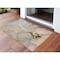 Homeroots 3' X 5' Beige Abstract Washable Non Skid Indoor Outdoor Area Rug 559670 - alternate 1