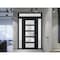 Vdomdoors Front Exterior Prehung FiberGlass Door Frosted Glass / Manux 8002 Matte Black / 2 Sidelight and Tra MANUX8002EXD-BLK-W14+36+14 x H80+14-RH - alternate 3