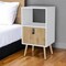 Homeroots 30" White And Natural Wood One Drawer Nightstand 553691 - alternate 1