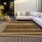 Homeroots 3' X 5' Brown Copper And Beige Striped Washable Indoor Outdoor Area Rug 597355 - alternate 4