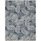 Homeroots 8' X 10' Navy Blue Sky Blue And Ivory Palm Leaf Indoor Outdoor Area Rug 550242 - alternate 1