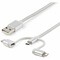 Startech.Com MICRO USB, USB TYPE-C & LIGHTNING - BRAIDED NYLON JACKET CABLE DOES NOT KINK OR LTCUB1MGR - alternate 1