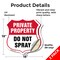 Signmission Private Property Shield Sign Do Not Spra, 18 inch X 18 inch, Vinyl Decal, 2PK SHI-D-2PACK-18-449 - alternate 3