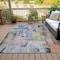 Homeroots 10' X 14' Blue Black And Copper Abstract Washable Indoor Outdoor Area Rug 630950 - alternate 5