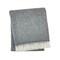 Homeroots 55" X 70" Dark Gray And White Cotton Blend Woven Herringbone Plush Throw Blanket with Fringe 633083 - alternate 4