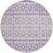 Homeroots 8' Purple Lavender And Ivory Round Geometric Washable Indoor Outdoor Area Rug 613869 - alternate 5