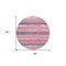 Homeroots 8' Pink Gray And Green Round Striped Washable Indoor Outdoor Area Rug 598916 - alternate 5