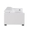 Homeroots 80in White and Brown Leather Power Reclining Loveseat 720537 - alternate 6