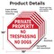 Signmission Private Property No Trespassing No, 10 inch X 10 inch, Aluminum Metal Signs, 5PK OC-A-5Pack-10-139 - alternate 4
