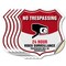 Signmission No Trespassing Shield Sign 24 Hour Video, 6 inch X 6 inch, Vinyl Decal, 5PK SHI-D-5PACK-6-420 - alternate 1