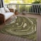 Homeroots 8' X 10' Olive Green And Beige Abstract Washable Indoor Outdoor Area Rug 601293 - alternate 6