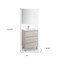 Homeroots 24" Natural Wood Freestanding Bathroom Vanity With White Sink And Two Drawers 627441 - alternate 2