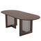 Homeroots 79" Brown Solid Wood and Rattan Sled Base Oval Dining Table 712184 - alternate 1