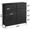 Homeroots 39" Black And Gray Ten Drawer Fabric Dresser 438314 - alternate 2