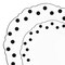 Smarty Had A Party White w/Black Dots Round Blossom Plastic Dinnerware Set (120 Dinner Plates+120 Salad Plates), 240PK 980-B-VP-CASE - alternate 7