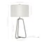 Homeroots 25" Nickel Metal Table Lamp With White Drum Shade 524475 - alternate 3